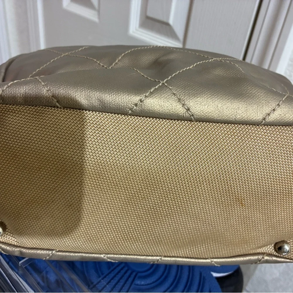 Chanel Metallic Gold and Tan Tote
